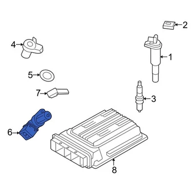 For BMW X5 2007-2013 BMW 13627548995 Engine Crankshaft Position Sensor — 第 1/4 张图片