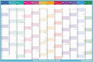 2025 Yearly Wall Calendar - Large 2025, Jan 2025 - Dec 2025,... - Picture 1 of 7