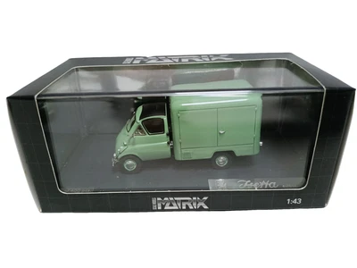 Modelo de camión de transporte Matrix 1:43 Isetta Autocaro Furgon caja verde Foto 1 de 4