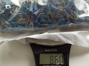M4 Blue Crimp Fork Insulated Fork Crimp Terminals Job lot 1000+ - Picture 1 of 12
