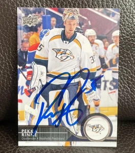 Pekka Rinne Signed 2014-15 Upper Deck Series One Hockey Card #113 Predators - Picture 1 of 2