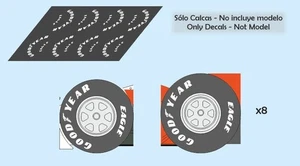Decals Neumáticos Goodyear Eagle F1 80s 1:43 1:32 1:24 18 Tire Slot Calcas - Picture 1 of 1