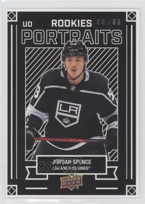 2022 Upper Deck Series 2 UD Portraits Rookies Silver /99 Jordan Spence Rookie RC - Image 1 of 2
