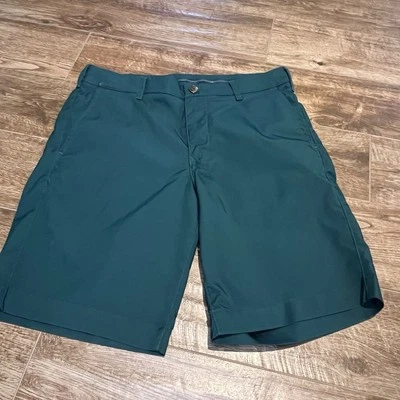 Bonobos Maide Golf Shorts Men’s Size 33 Green Polyester Flat Front Chino - Image 1 of 4