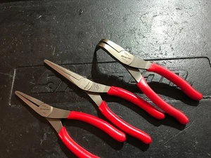 Snap-On  3pc  Needle Nose Pliers Lot Set 497CF, 97ACP, 96CF - Bild 1 von 5