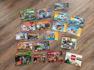 Lote de 18 folletos manuales de instrucciones Lego + póster de Minecraft Star Wars Ninjago - Imagen 1 de 8