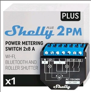 Shelly Plus 2PM UL-Certified 2-Channel Smart Relay Switch WiFi & Bluetooth - Foto 1 di 5