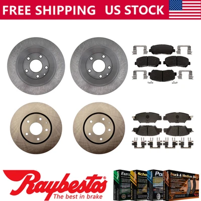 Rotores de freno delanteros traseros y pastillas de freno de cerámica para Mazda CX-5 2016-2019 - Raybestos Foto 1 de 4