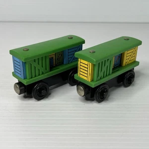 Box Car x2 - Thomas The Tank Engine & Friends Wooden Railway Trains Magnetic - Picture 1 of 15