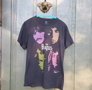 Vintage Damen 2009 Beatles Schwarz T-Shirt Kurzarm Größe XL 16W Apple - Bild 1 von 8