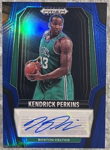 2024-25 Panini Prizm Black Kendrick Perkins /49 Blue Auto SIG-PER Celtics - Picture 1 of 2