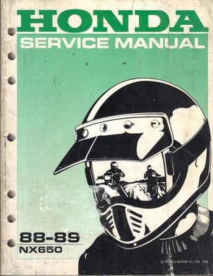 HONDA DOMINATOR 650,NX650 1988,1989 ORIGINAL FACTORY WORKSHOP MANUAL - Image 1 of 2