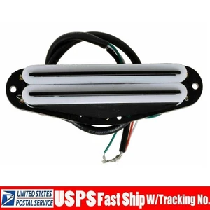 Pastilla Humbucker bobina única para Stratocaster ST Strat riel negro - Imagen 1 de 7