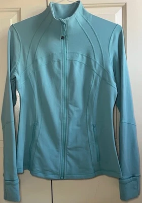 🍒LULULEMON sz 12 определить куртка приливной бирюзовый синий зеленый полная длина ~ LUON! - Изображение 1 из 4