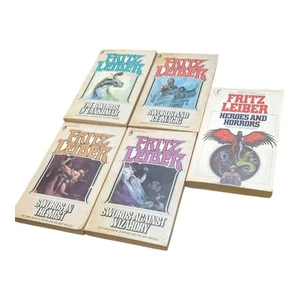5 Vintage Fritz Leiber Fafhrd & The Gray Mousler Heroes Warriors Paperback Books - Picture 1 of 4