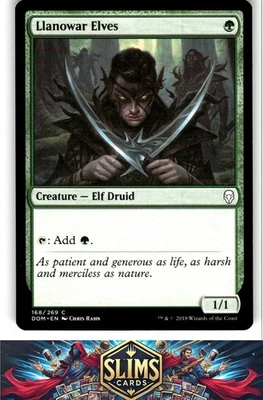 Magic the Gathering MTG Dominaria Llanowar Elves #168 Buy 2 Get 1 - Image 1 of 2