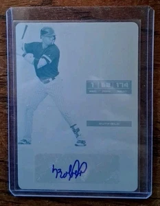 2018 Panini Contenders Draft Picks Luis Robert CYAN Printing Plate #'d 1/1 - Bild 1 von 2