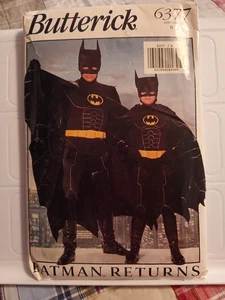 Vintage Butterick Schnittmuster 6377 - Batman Returns - Kinder Gr. B - S/M/L - teilweise geschnitten - Bild 1 von 3