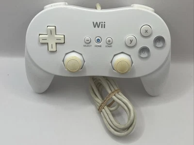 Original Nintendo Wii U Pro Classic Controller RVL-005 Remote White Tested - Image 1 of 3