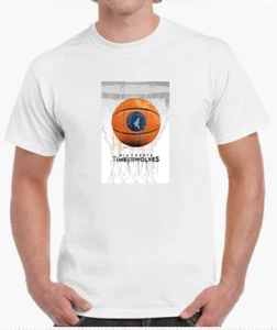 Minnesota Timberwolves T-Shirt Herren Large Weiß Grafik Rundhals Kurzarm - Bild 1 von 1