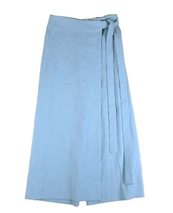 COS Wrap Pants Culottes Womens Sz 6 Beige Linen Blend Belted Wide Leg Asymmetric - Bild 1 von 16