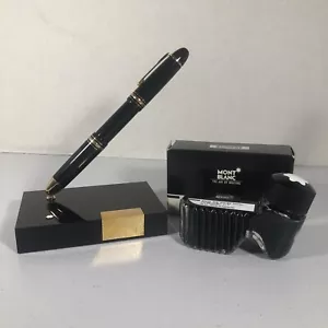 Penna stilografica MONTBLANC MEISTERSTUCK modello 149 14C 4810 585 USATA nera con supporto - Foto 1 di 24