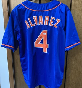FRANCISCO ALVAREZ SIGNED NEW YORK METS CUSTOM JERSEY AUTOGRAPHED BAS AUTHENTIC - Picture 1 of 4