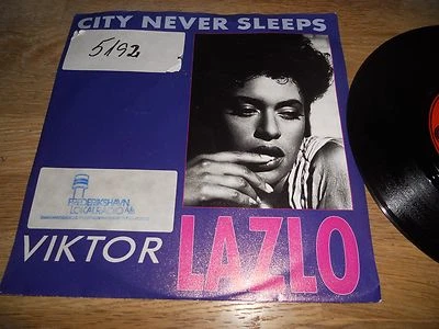 VIKTOR LAZLO "CITY NEVER SLEEPS/WISH YOU WERE HERE" 1989 POLYDOR RECORDS GERMANY - Image 1 of 4