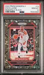 Zach LaVine 14 - PSA 10 - Monopoly Black Icon - 2022-23 Panini Prizm NBA - Picture 1 of 2
