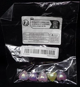 5 Piece Set of Colorful Glitter Heart Resin Charms (NEW) - Picture 1 of 4