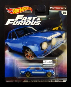 Hot Wheels Fast & Furious Fast Imports 1970 Ford Escort RS 1600 Diecast Car - Picture 1 of 2
