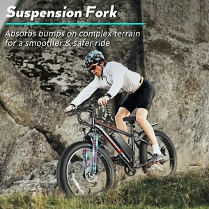 500W 48V/13Ah Electric Bike 26"×4.0 Fat Tire Snow E-Bikes Mountain Bicycle 25MPH - Picture 1 of 12