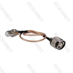 Cable coaxial RP-TNC macho (pin hembra) a tipo F hembra RF cola de cerdo RG316 wifi - Imagen 1 de 2