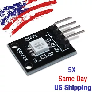 SMD 5050 RGB LED Module - Full Color, Compatible with Arduino, PIC, AVR 5V 5PCS - Picture 1 of 2