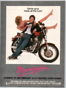 Mannequin Kim Cattrall Andrew Harley Davidson - Vintage Print Ad Ephemera 1987 - Picture 1 of 3