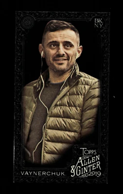 2019 TOPPS ALLEN & GINTER X (BLACK) #155 GARY "VEE" VAYNERCHUK ROOKIE MINI SSP - Image 1 of 2