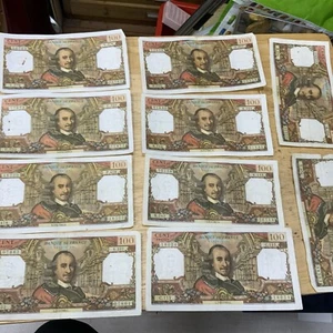 Lot von 10 Banknoten 100 Francs CORNEILLE - verschiedene Jahre - Bild 1 von 6