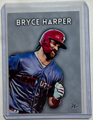 Bryce Harper Limited Artist Signed "Lehigh Valley Ironpigs" Trading Card 2/10 - Image 1 of 2