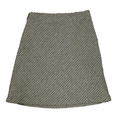 Antigua Falda Recta Tejida Mezcla Acrílico-Lana Cintura Baja Azul Marino Forrada Cremallera Lateral Gris 2 Foto 1 de 4