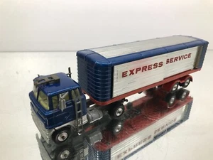 CORGI TOYS 1137 FORD DIESEL TRUCK + ARTICULATED TRAILER -BLUE L24.0cm- GOOD - Picture 1 of 14