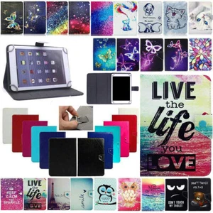 Funda protectora de cuero abatible ajustable para tablet Samsung Galaxy Tab A 7.0 8.0 10.1 pulgadas - Imagen 1 de 42