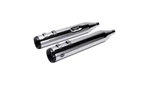 S&S Guardian Chrome GNX 4.5" Slip On Exhaust Mufflers Harley Touring FLH/T 95-16 - Foto 1 di 2