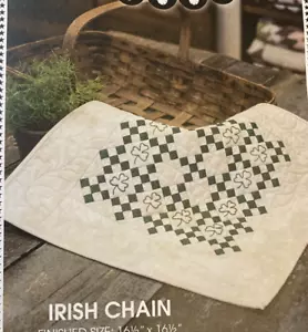 Rare Primitive Gatherings IRISH CHAIN quilted Table Runner pattern~Lisa Bongean - Picture 1 of 3