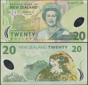 New Zealand Banknote 20 dollars (20)06 Unc Polymer Cat# P.187e - Picture 1 of 1