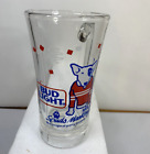 Spuds MacKenzie Bud Light Beer Mug Vtg 1987 Anheuser Busch Clear Glass Party