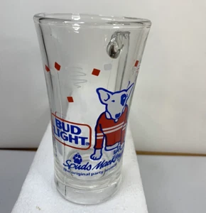 Spuds MacKenzie Bud Light Bierkrug Vintage 1987 Anheuser Busch Klarglas Party - Bild 1 von 8