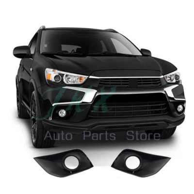 Par de cubiertas antiniebla bisel parachoques para Mitsubishi Outlander Sport ASX 2016-2018 Foto 1 de 4