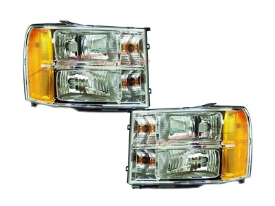 Luces de cabeza HD para GMC Sierra 2500 3500 2007-2012 lado del conductor y del pasajero Foto 1 de 3