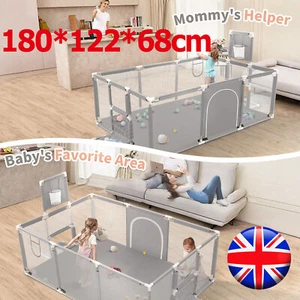 Large Baby Playpen Kids Toddlers Infant Activity Center Saftety Play Fence Yard - Picture 1 of 7