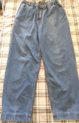 Mainstreet Blues Womens Stretch Waist Blue Denim Pants Size 16W Double Fly - Image 1 of 4